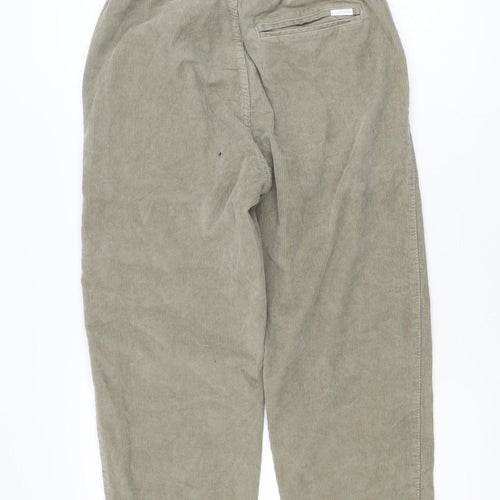Pull & Bear Men's Beige Corduroy Jogger Trousers Size S