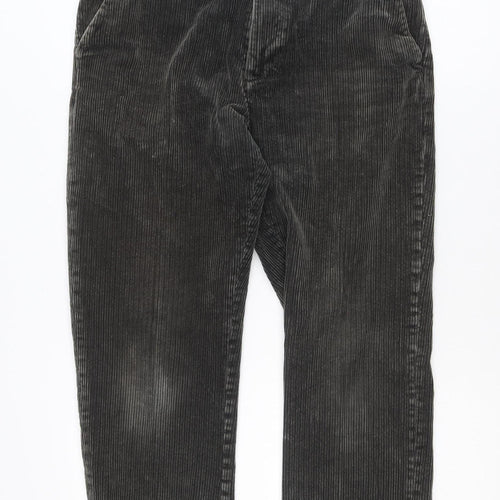 Marks and Spencer Men's Grey Corduroy Regular Fit Trousers 32W 29L