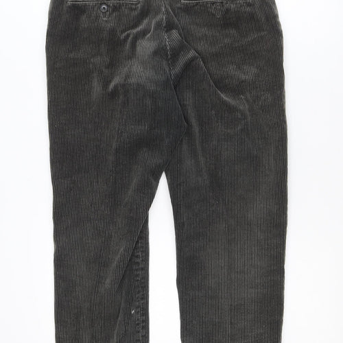 Marks and Spencer Men's Grey Corduroy Regular Fit Trousers 32W 29L