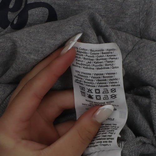 Jack & Jones Men’s Grey L Pullover Sweatshirt Crew Neck Logo