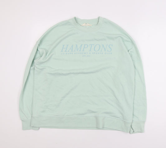 Primark Women’s Mint Green Pullover Sweatshirt Size 12-14 M