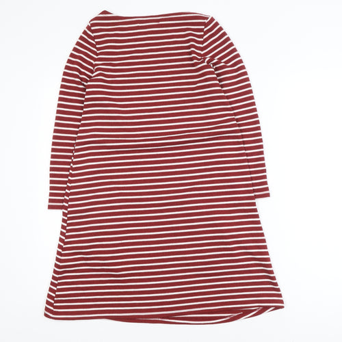 Hollister Womens Red White Striped Knee Length Shift Dress XS