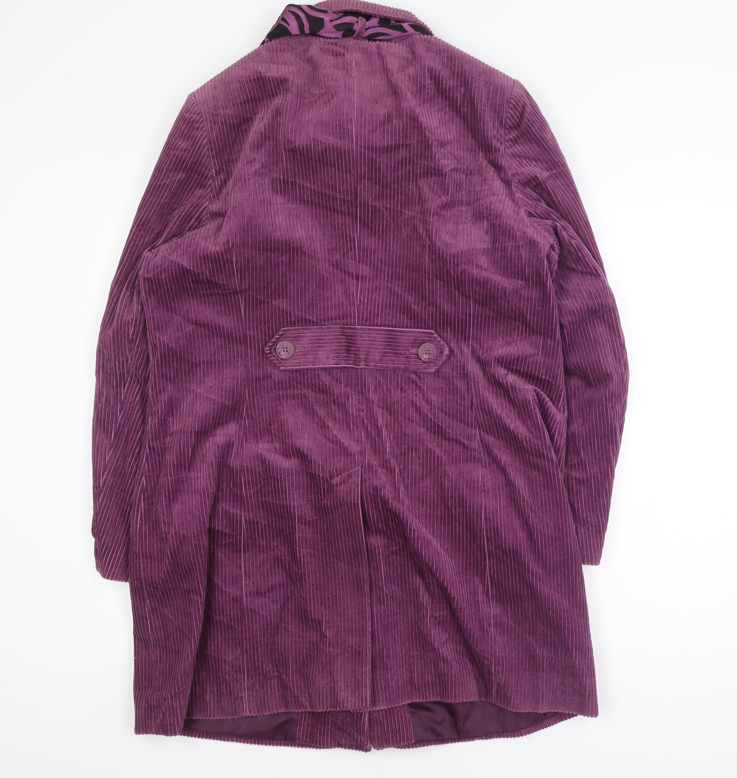 Classic Women's Purple Corduroy Mid-Length Coat Size 16