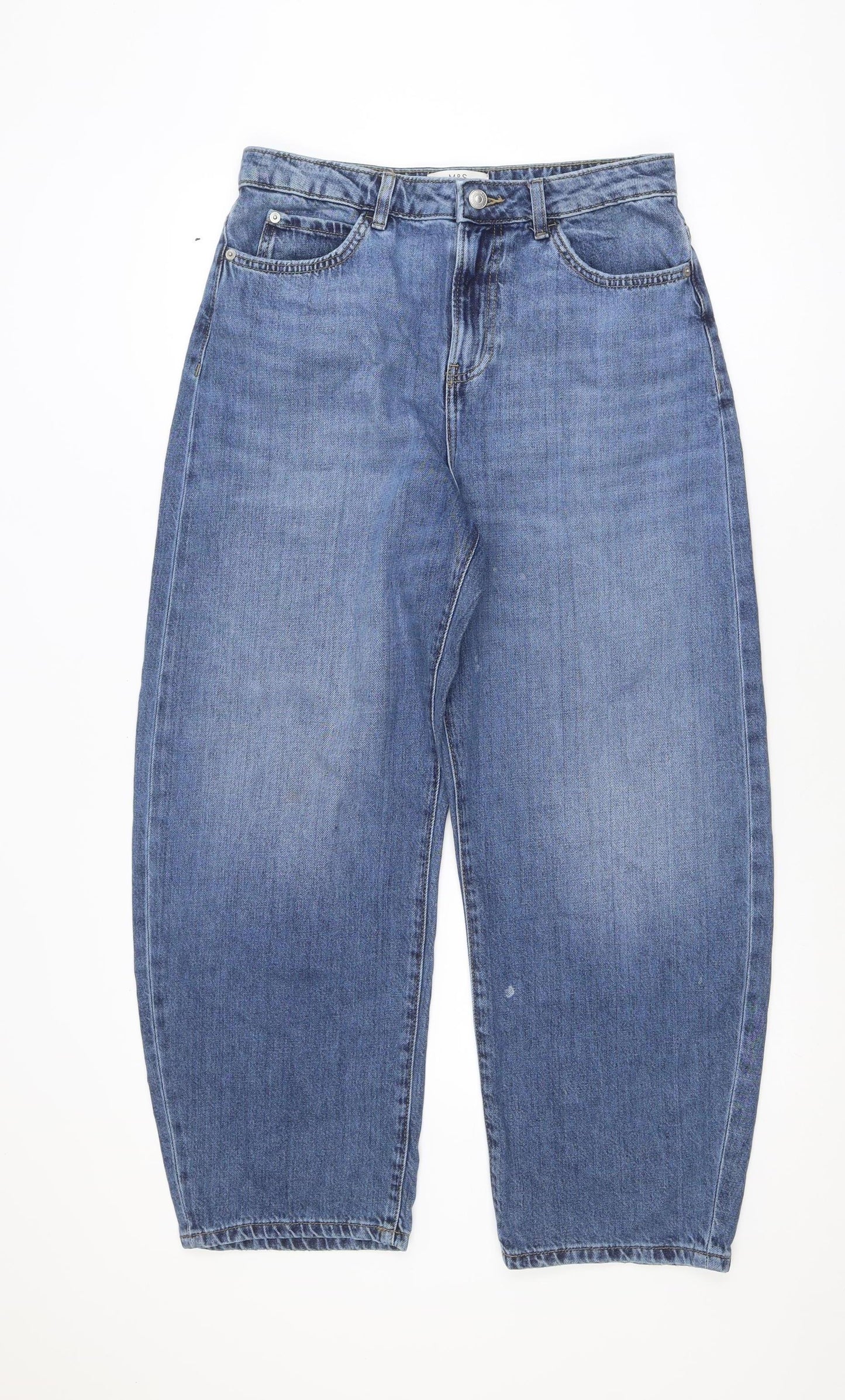Marks and Spencer Women's Blue Mom Jeans Size 12 Regular Denim