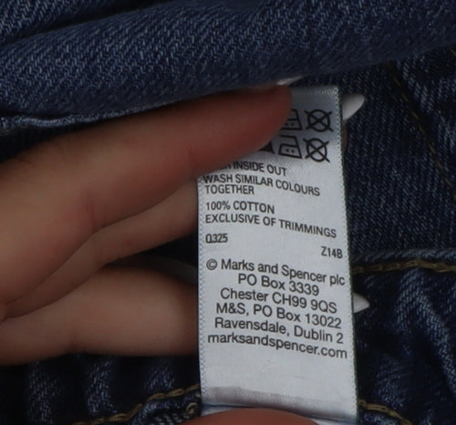 Marks and Spencer Women's Blue Mom Jeans Size 12 Regular Denim