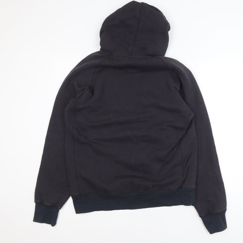Reebok Mens Black Pullover Hoodie L Graphic Logo Sweatshirt
