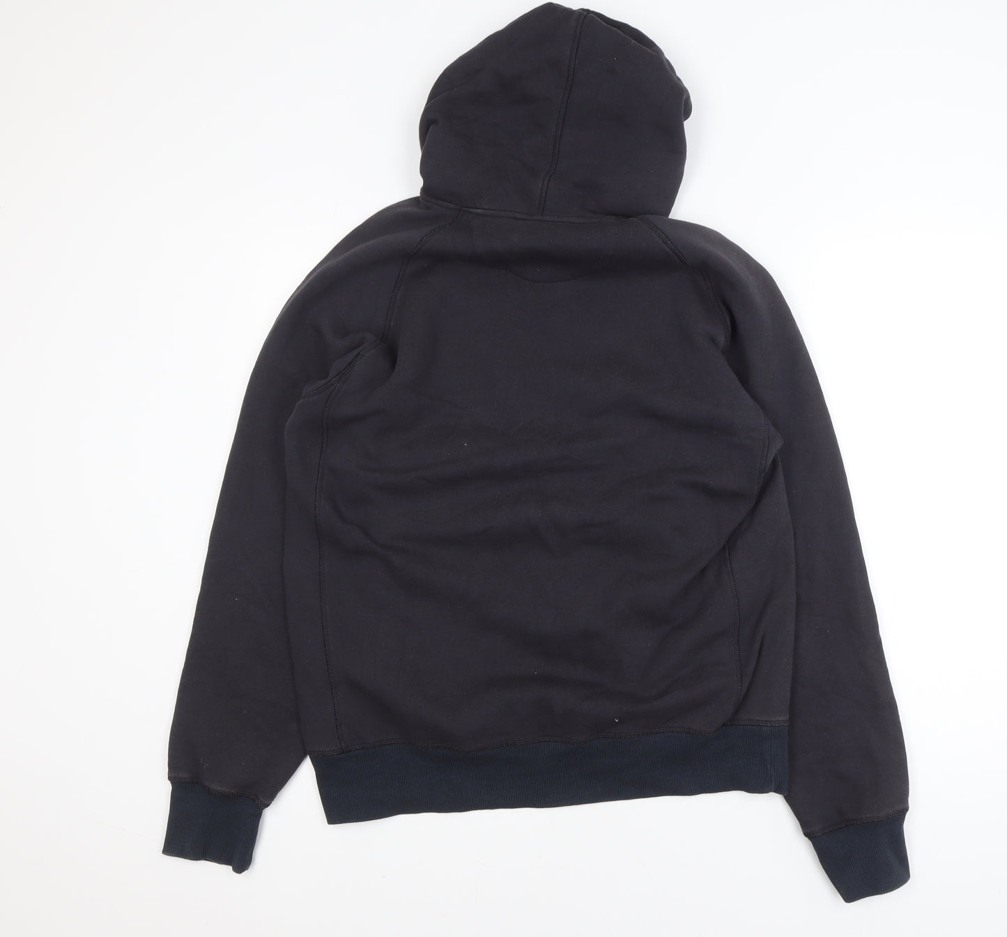 Reebok Mens Black Pullover Hoodie L Graphic Logo Sweatshirt