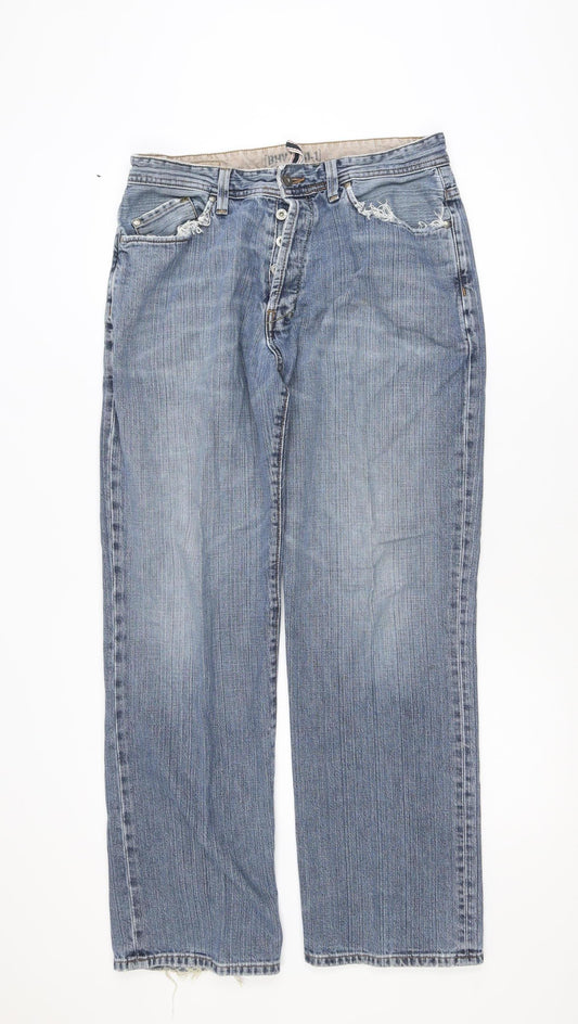 Marks and Spencer Women's Blue Straight Jeans Size 16 Regular Fit