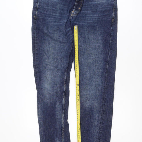 Marks and Spencer Mens Blue Slim Fit Straight Denim Jeans 32W 33L