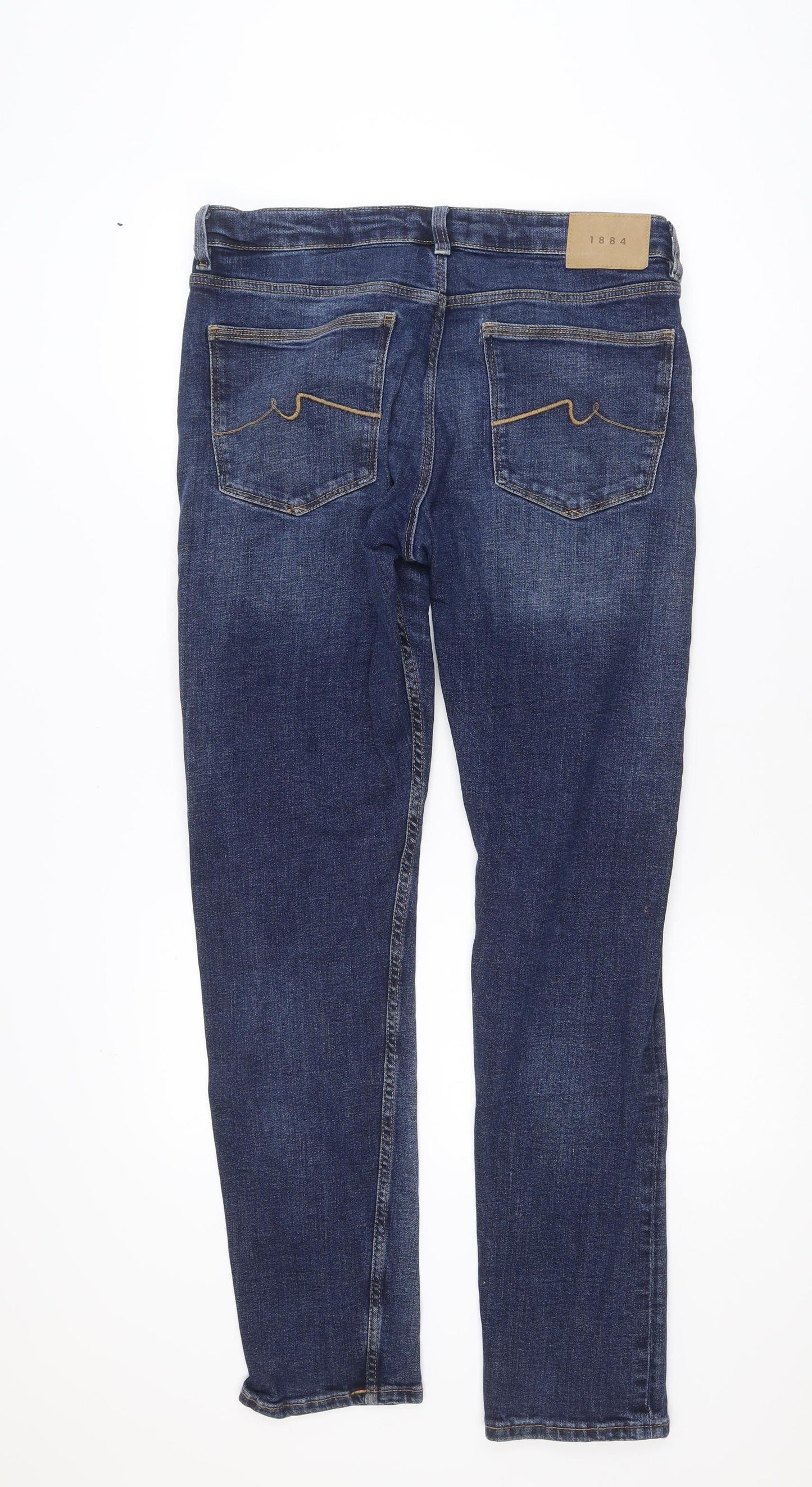 Marks and Spencer Mens Blue Slim Fit Straight Denim Jeans 32W 33L