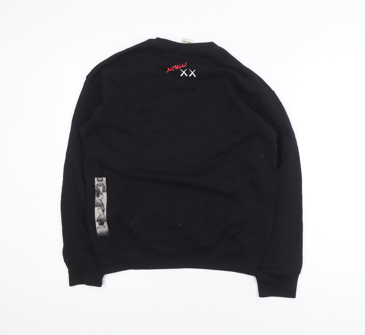 Uniqlo Men’s Black KAWS+Warhol Pullover Sweatshirt S Graphic Art