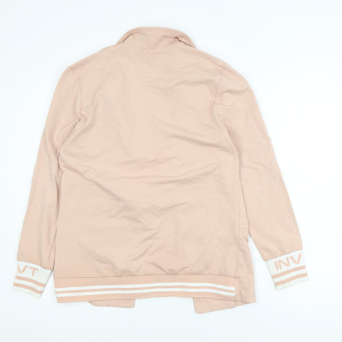 Megi Collection Women Beige Cotton Blend Blazer S-M Casual Long Sleeve