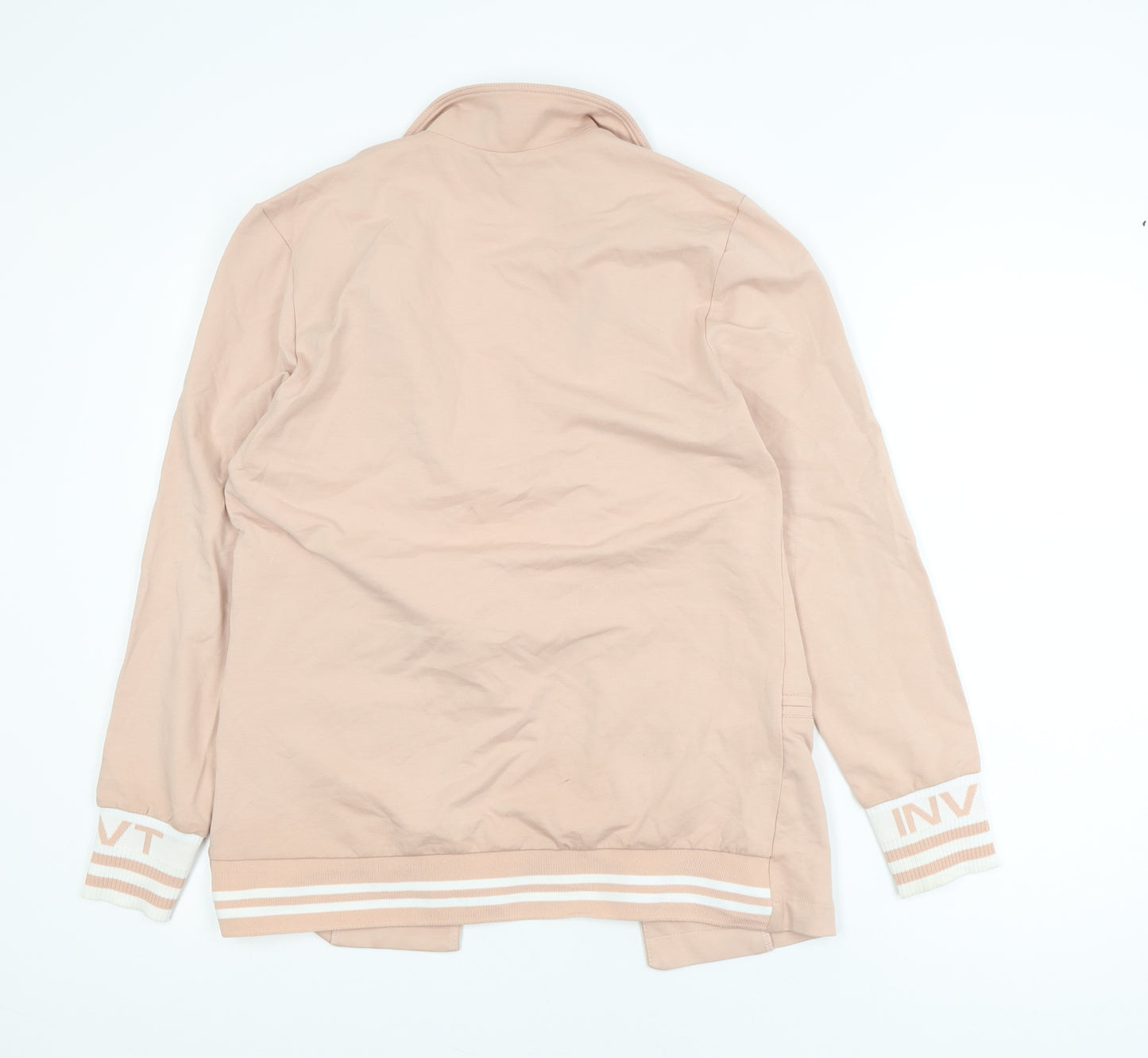 Megi Collection Women Beige Cotton Blend Blazer S-M Casual Long Sleeve