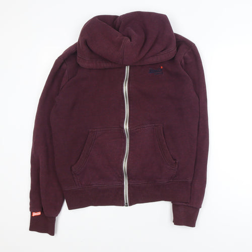 Superdry Men's Brown Medium Full Zip Hooded Basic Jacket