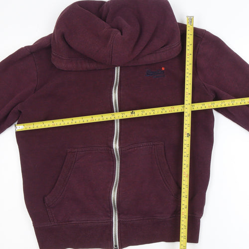 Superdry Men's Brown Medium Full Zip Hooded Basic Jacket