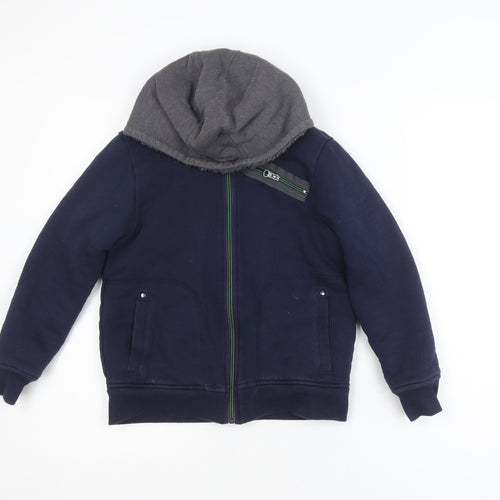 BC Clothing Boys Navy Full Zip Hoodie M (7-8 Years) Cotton Blend