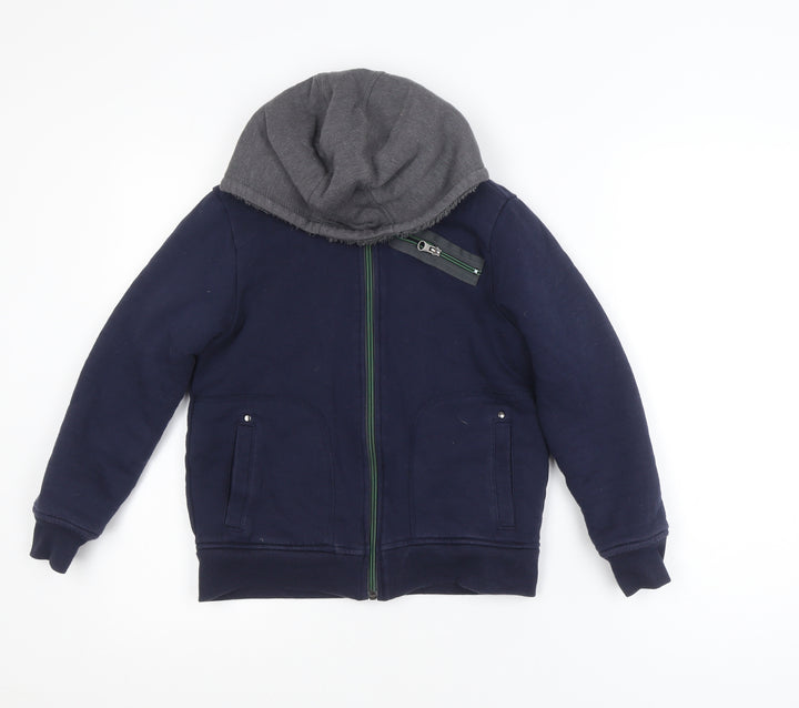 BC Clothing Boys Navy Full Zip Hoodie M (7-8 Years) Cotton Blend