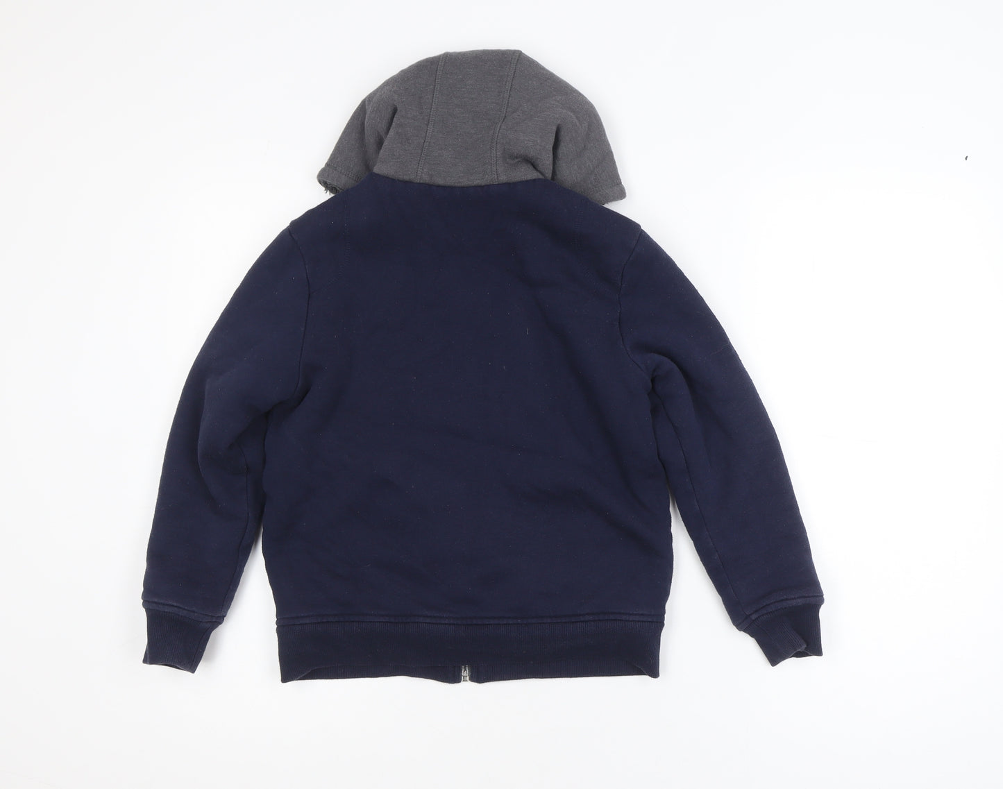 BC Clothing Boys Navy Full Zip Hoodie M (7-8 Years) Cotton Blend