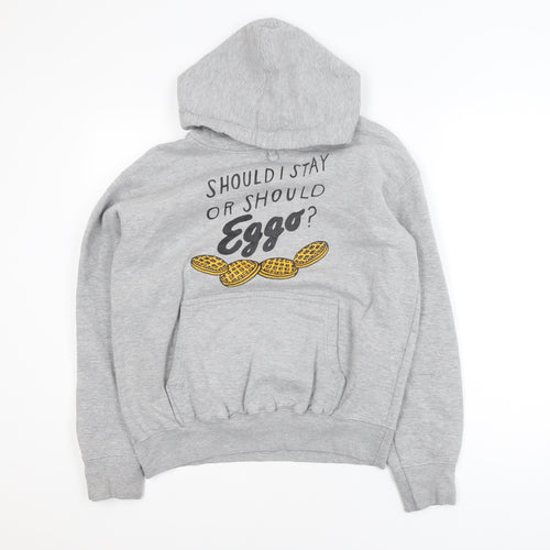Casual Classics Men's Grey Pullover Hoodie M Funny Graphic Print