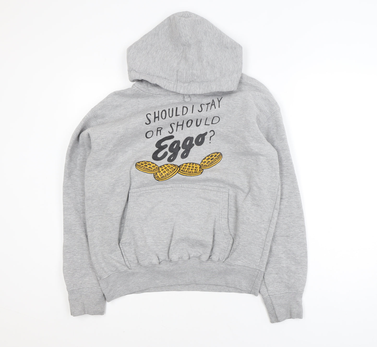 Casual Classics Men's Grey Pullover Hoodie M Funny Graphic Print