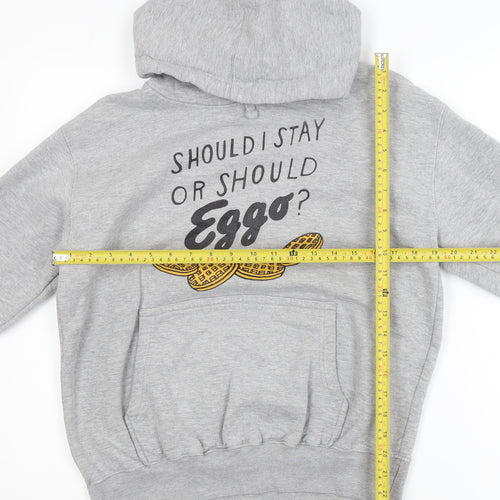 Casual Classics Men's Grey Pullover Hoodie M Funny Graphic Print