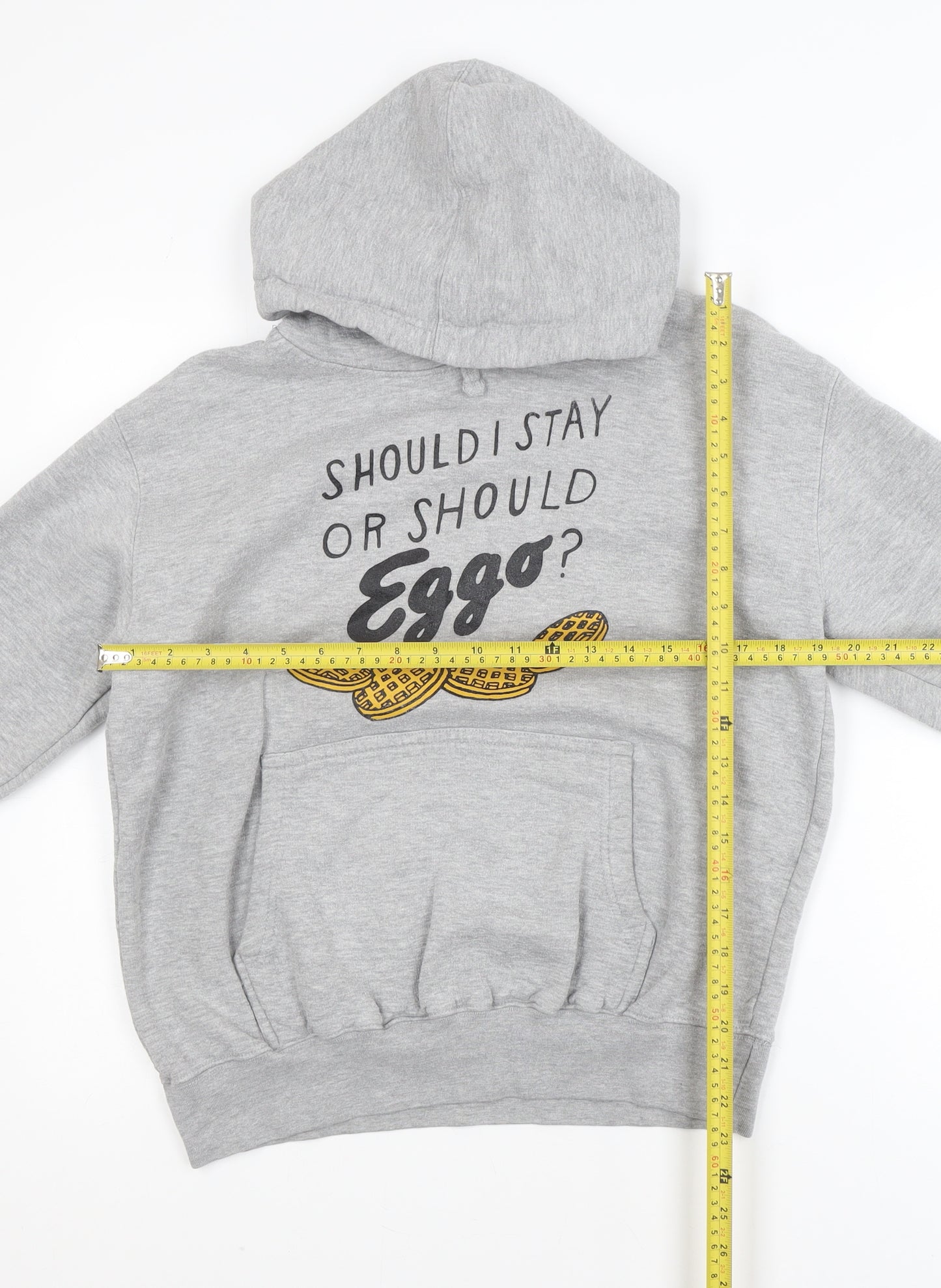 Casual Classics Men's Grey Pullover Hoodie M Funny Graphic Print