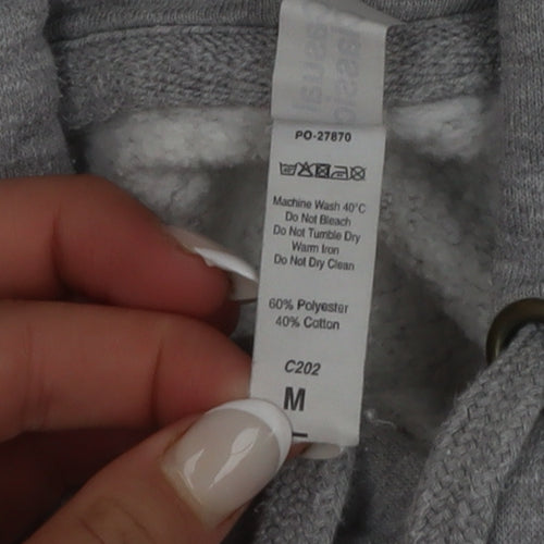 Casual Classics Men's Grey Pullover Hoodie M Funny Graphic Print