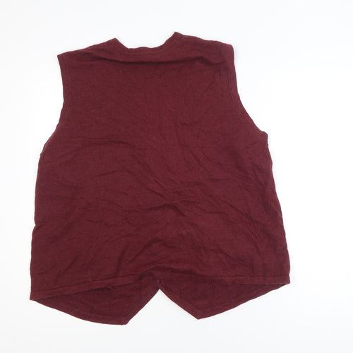 Hammond & Co Unisex Red Sleeveless Knit Button-Up Vest XL