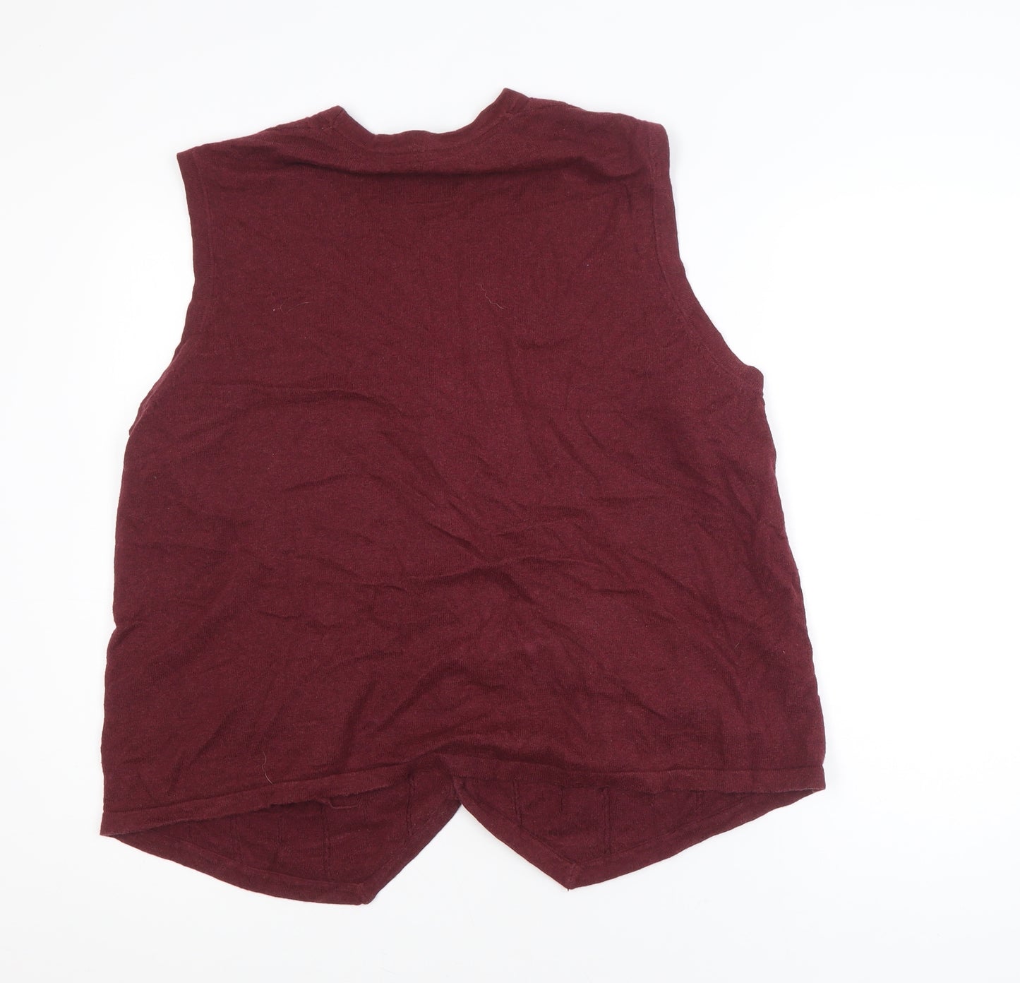Hammond & Co Unisex Red Sleeveless Knit Button-Up Vest XL