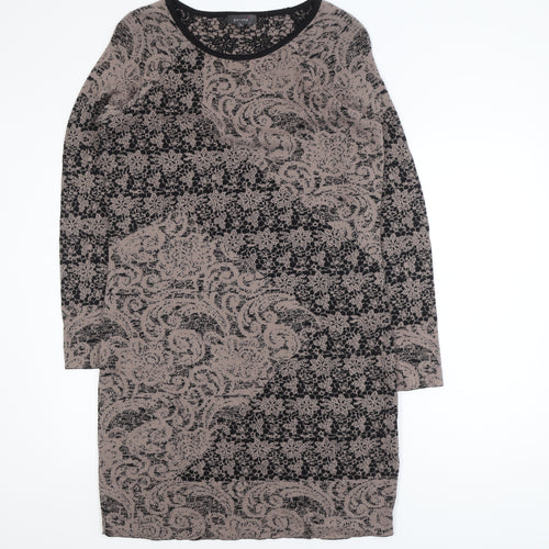 Marks and Spencer Per Una Women Brown Knit Shift Dress Size 16