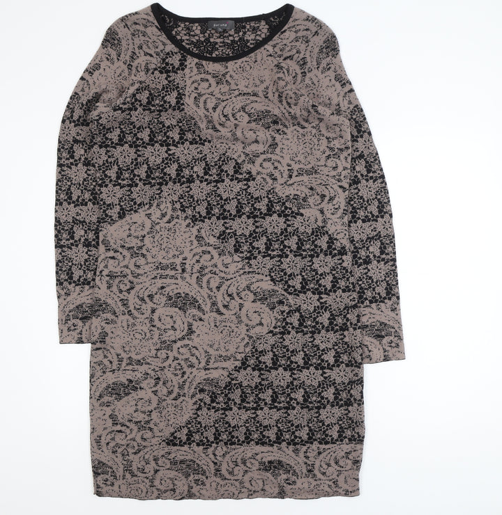 Marks and Spencer Per Una Women Brown Knit Shift Dress Size 16