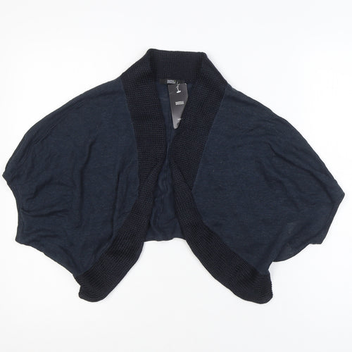 Marks and Spencer Women Blue Knit Shrug Size 14 Relaxed Fit