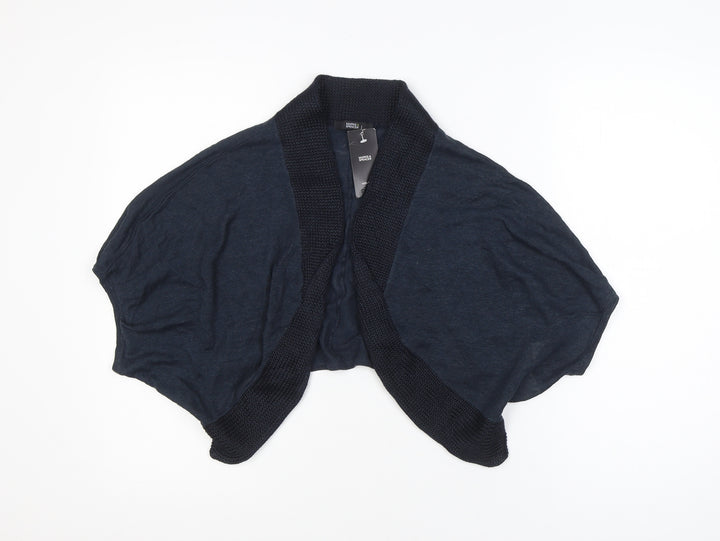 Marks and Spencer Women Blue Knit Shrug Size 14 Relaxed Fit