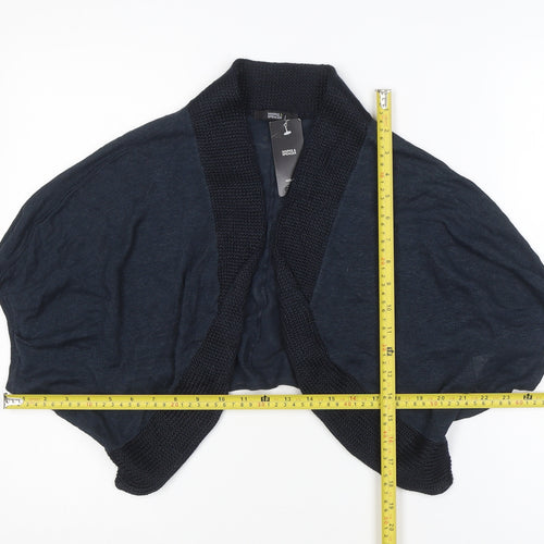 Marks and Spencer Women Blue Knit Shrug Size 14 Relaxed Fit