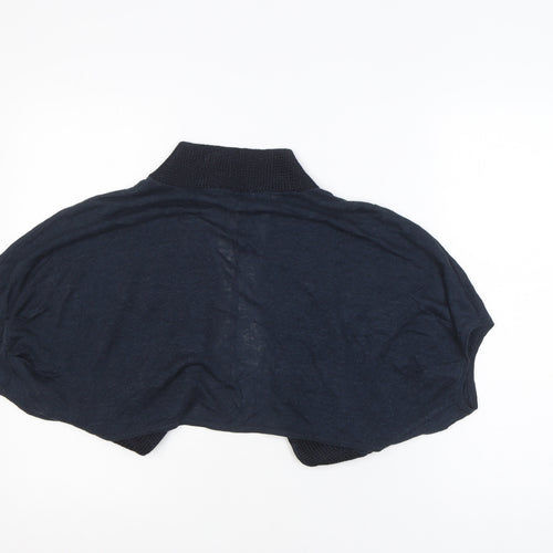 Marks and Spencer Women Blue Knit Shrug Size 14 Relaxed Fit