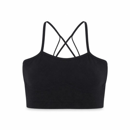 Lsunday Women's Black Slim Fit Strappy Yoga Tank Top S