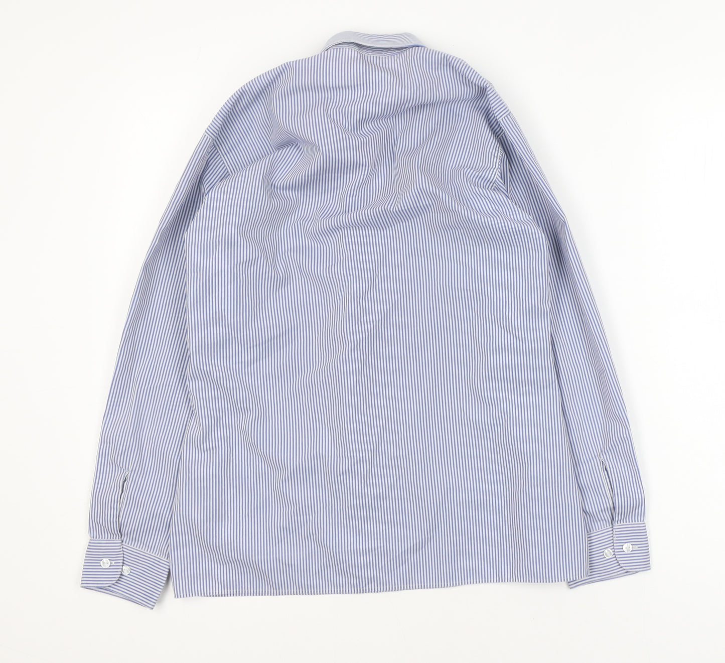 Trutex Women's Blue Striped Button-Up Long Sleeve Shirt Size 8
