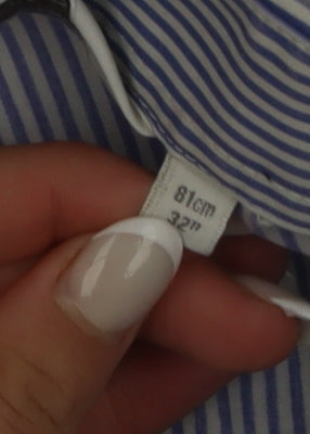Trutex Women's Blue Striped Button-Up Long Sleeve Shirt Size 8
