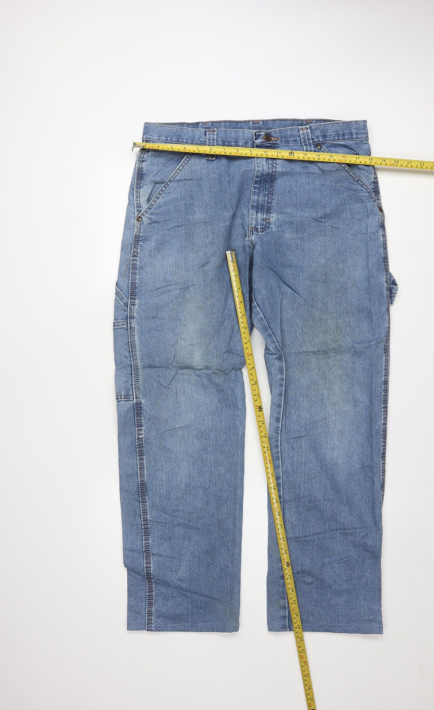 Wrangler Men's Blue Straight Fit Denim Jeans 34x32 Regular