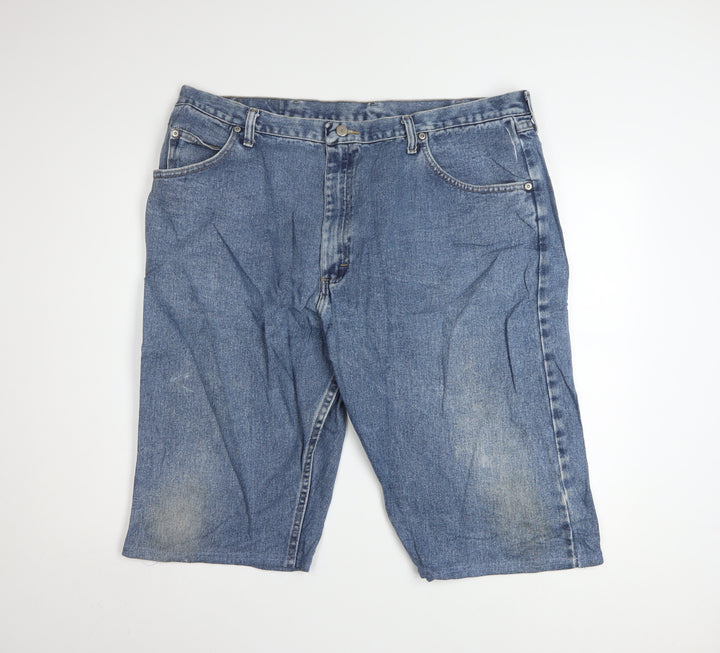 Wrangler Men's Blue Denim Cargo Shorts Size 42 Relaxed Fit