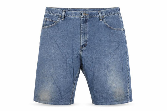 Wrangler Men's Blue Denim Cargo Shorts Size 42 Relaxed Fit