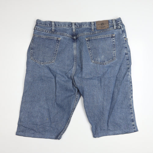 Wrangler Men's Blue Denim Cargo Shorts Size 42 Relaxed Fit