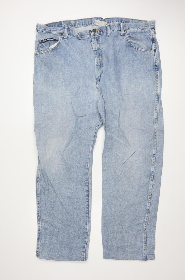 Wrangler Men's Blue 44x32 Regular Fit Straight Denim Jeans