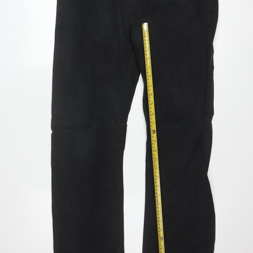 Levi's Men's Black Straight Leg Denim Jeans W33 L32 Classic Fit