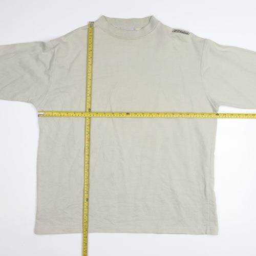 Reebok Men's Beige Crew Neck Pullover Sweatshirt L