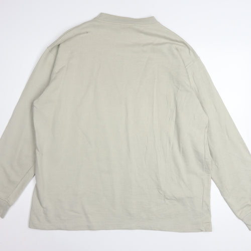 Reebok Men's Beige Crew Neck Pullover Sweatshirt L