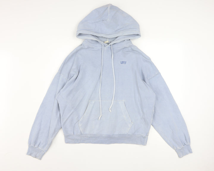 Levi's Women Blue XS Cotton Hooded Pullover Sweatshirt