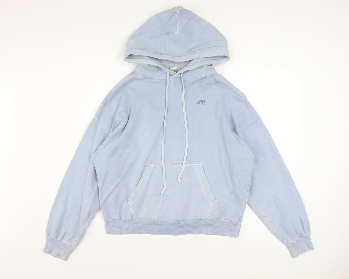 Levi's Women Blue XS Cotton Hooded Pullover Sweatshirt