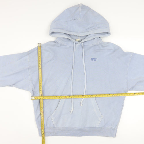 Levi's Women Blue XS Cotton Hooded Pullover Sweatshirt