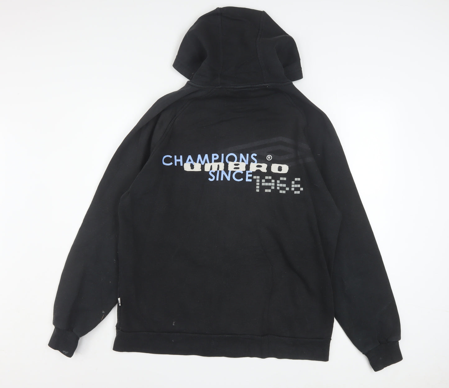 Umbro Men's Black Full Zip Hoodie L Sports Fleece Jacket